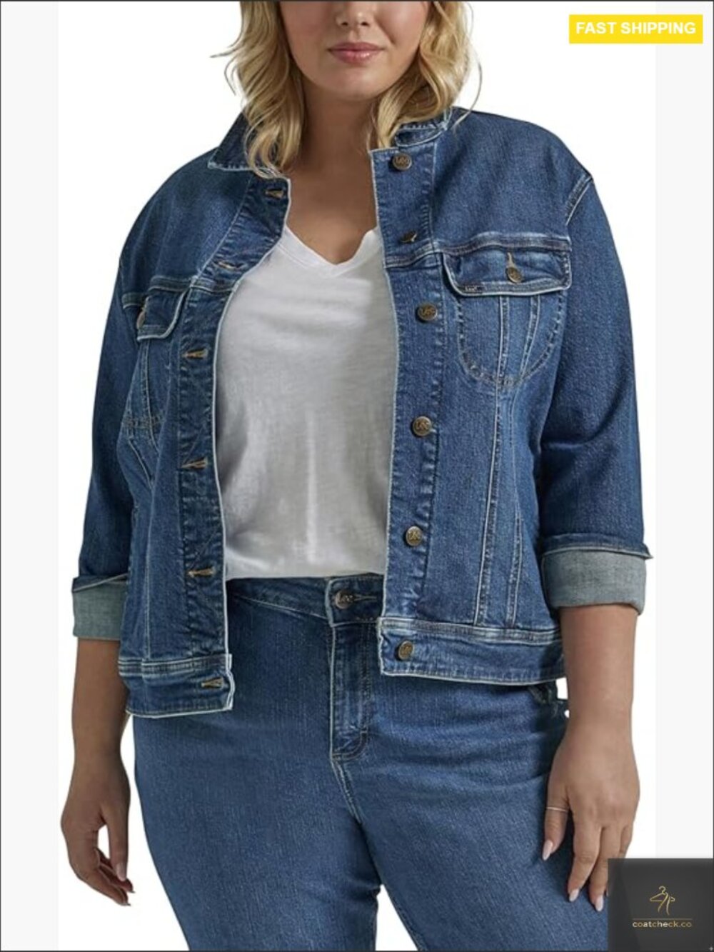 Denim Rider Jacket Classic Stretch Jean Jacket Regular Fit Iconic Button-Flap